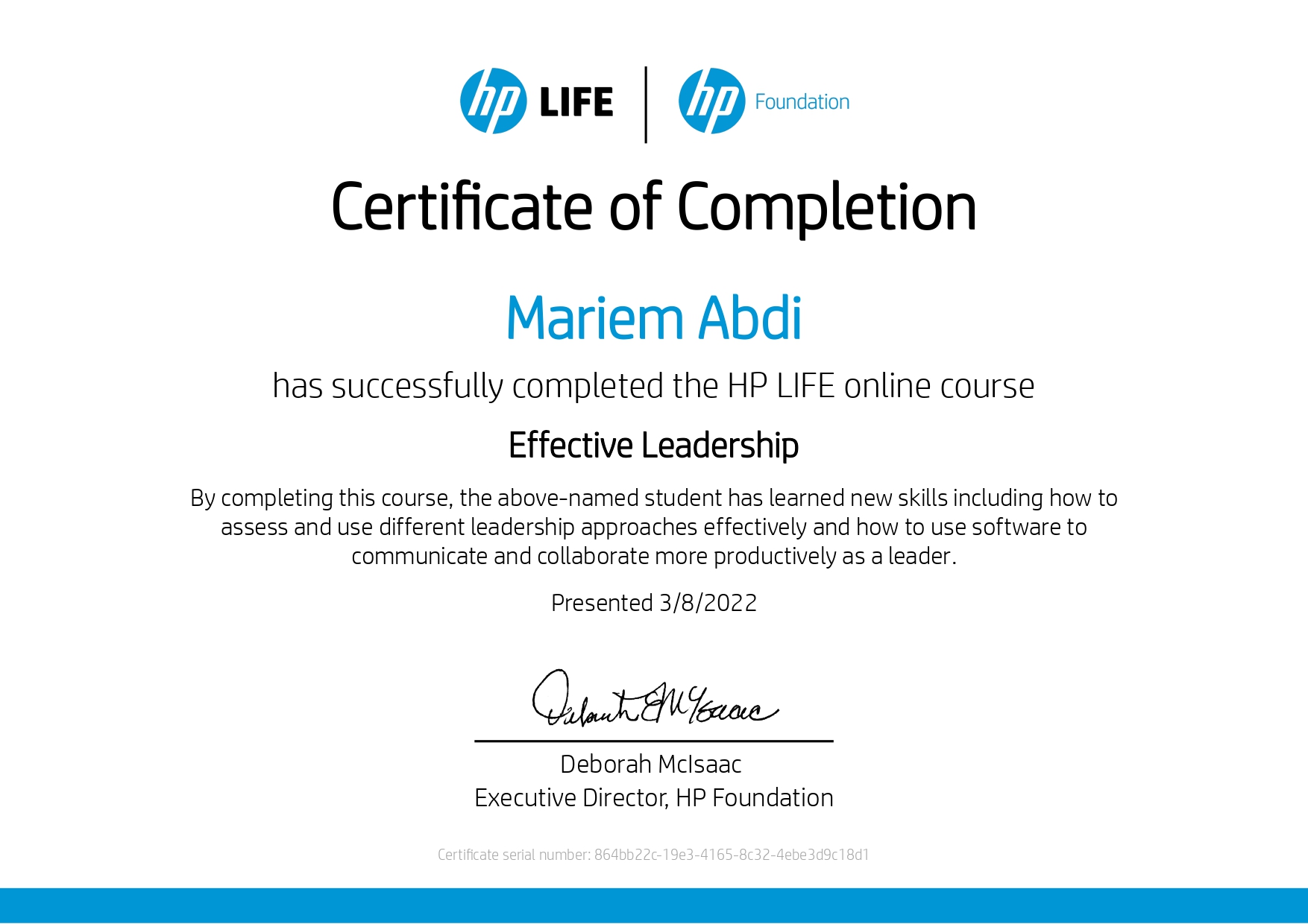 Effective Leadership Certificate Preview
